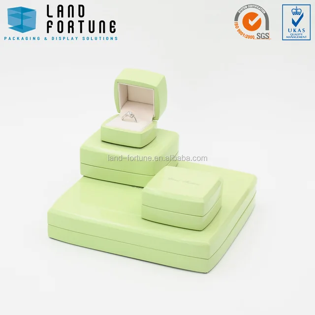 light green glossy paint wooden box for jewelry jewellery gift