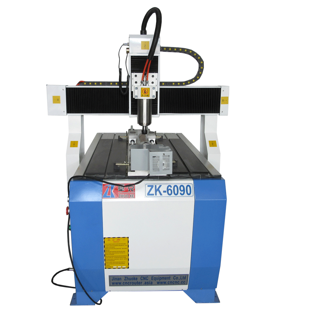 4 axis small price router cnc 3d zk-6090
