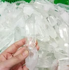 natural crystal point crystal wand quartz column top drilled for decoration