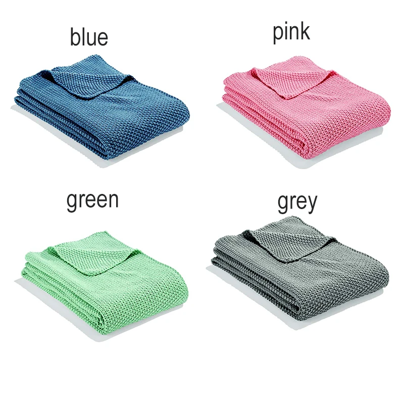 i@home Thick custom knitted throw blanket for living room