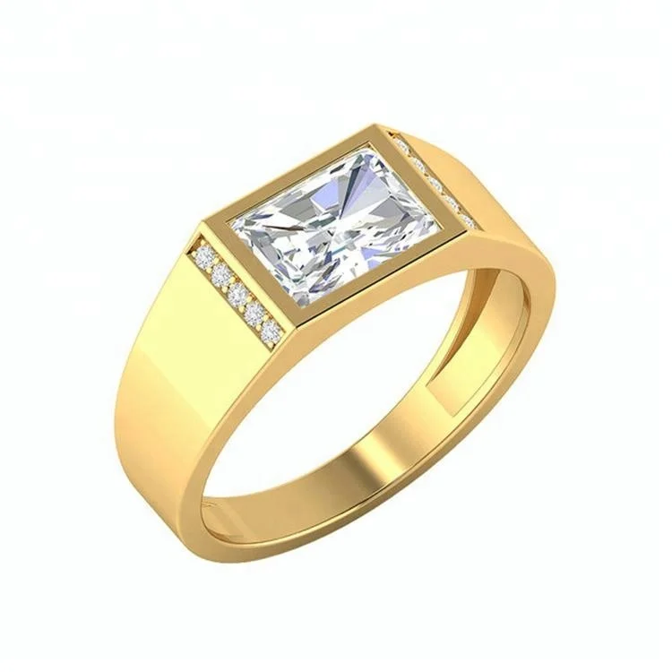 Gents Diamond Ring Design Gold 