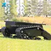 Heavy duty wireless remote controlled electrical rubber track big robot chassis
