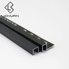 Trade Assurance Ceramic Anodized Aluminum Black Color Finished Metal Tile Edge Finishing Trim