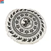 Cheap Oem New Products 100% Cotton Printed Round Beach Towel With Tassels