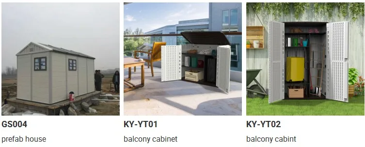 Kinying Brand 2018 New High Quality Simple Plastic Garden Sheds