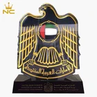 UAE Eagle Flag Crystal Award Plaques For Islamic Government Gifts