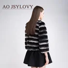 Professional pattern winter women's chinchilla rex rabbit coat rabbit fur coat woman