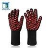 Professional Fire Proof bbq oven gloves, extreme heat resistant bbq gloves, silicone bbq grill gloves