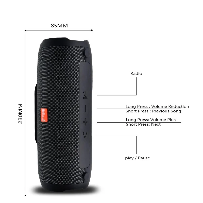 E13 outdoor bluetooth wireless speaker 10w portable good sound hifi bt speaker accept OEM - ANKUX.COM