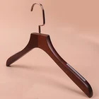 Luxury men plastic hanger custom matte black wooden/plastic coat hanger with flat copper metal /chrome