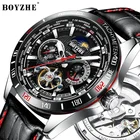 BOYZHE Popular Brand Black Case Black Circle 30M Waterproof Automatic Sports Watch Tourbillon Watch Men