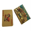 Durable Waterproof Playing Cards Gold Foil Golden Poker Cards