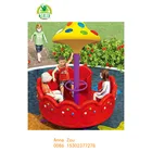 Colorful cartoon mushroom design merry-go-round for kids QX-18094M