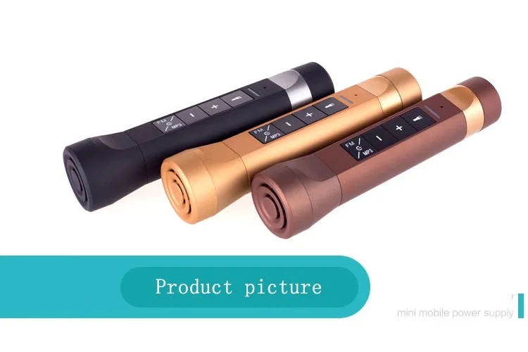 Outdoor sport led torch light bluetooth speaker with Flashlight power bank - ANKUX.COM