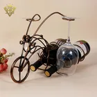 2 in 1 Awesome Motorcycle Shape Wine Glass Rack 2 Wine Bottle Rack