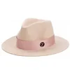 England wool hat Unisex jazz cap Korean candy Custom color pink felt hat