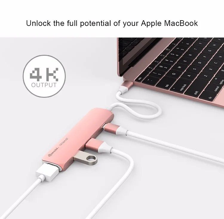 Gopod multi-in-1 aluminum usb-c hub type-C usb 3.0 hub for macbook pro