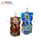 Custom doypack bean milk bag /spout pouch for yoghurt/Stand up spout pouches for juice and milk
