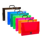 Foolscap Size Portable Translucent Plastic Document Case with Handle
