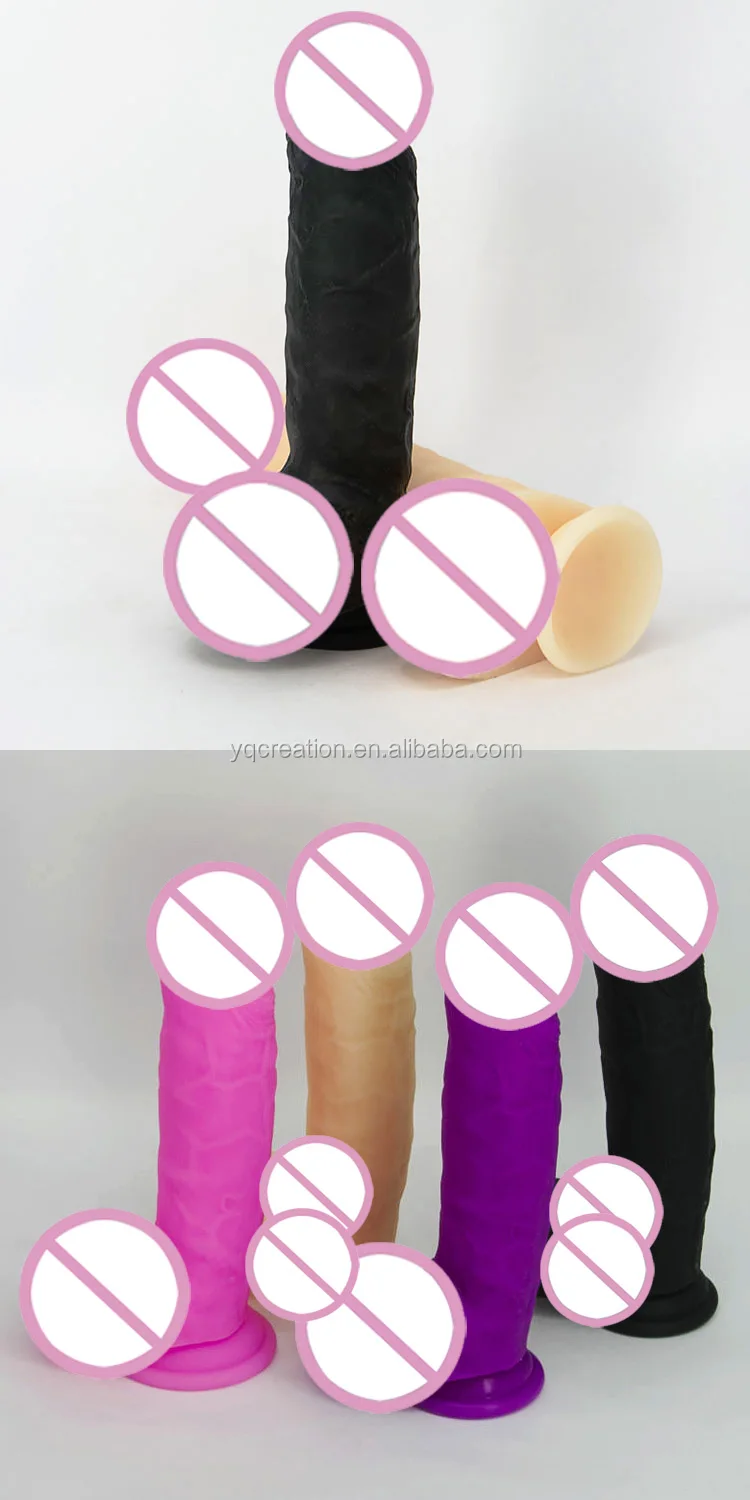 8.9 inch Silicone Free suction dildo realistic and vibrators Sex toy Penis with suction cup
