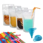 Customized portable air tight sealed stand up juice drink pouch bags for liquid