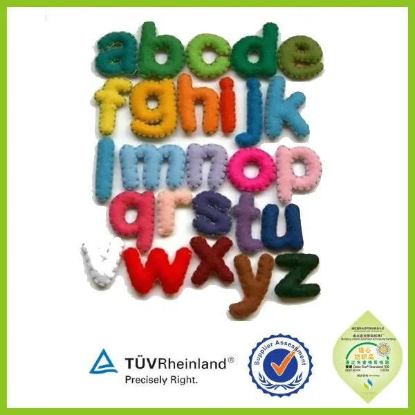 free sample handmade embroidery alphabet iron on patch