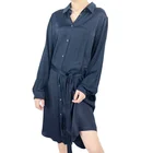 Women New Arrivals Oversized Elegant Office Belted Ladies Fashion Shirt Dress