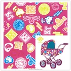 PU Coated 300D Polyester Oxford Cartoon Print Fabric For Baby Stroller
