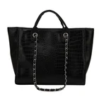 Large Capacity Women's Handbags Fashion Shopping Bag Stone grain Tote