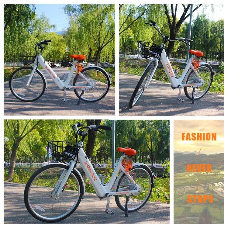 Factory price 26 inch solid tire electric sharing bike electric bicycle