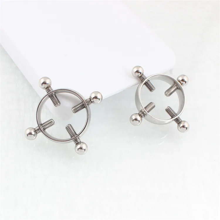 Lower Price Non Piercing Stainless Steel Adjustable Nipple Rings