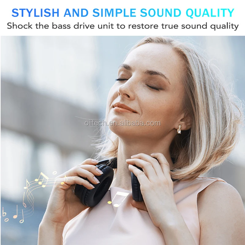 High-End Folding Super Bass Stereo ANC Noise Cancelling Blue tooth Wireless over Ear Headset headband earphone - ANKUX.COM