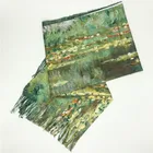 China Factory Direct Supply Digital Print Custom Logo Polyester Pashmina Shawl Scarf