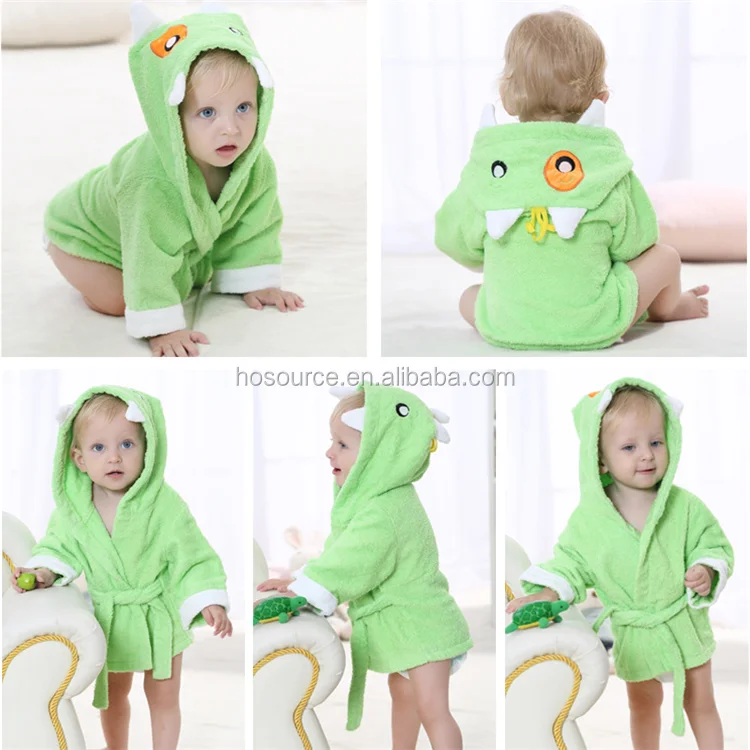 baby shower gift 100% cotton eco-friendly baby bathrobe with