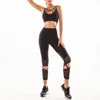 Popular Gym 2 Piece Set Women Workout Clothes for Fitness Ladies Sports Bra and High Waisted Workout Leggings Set