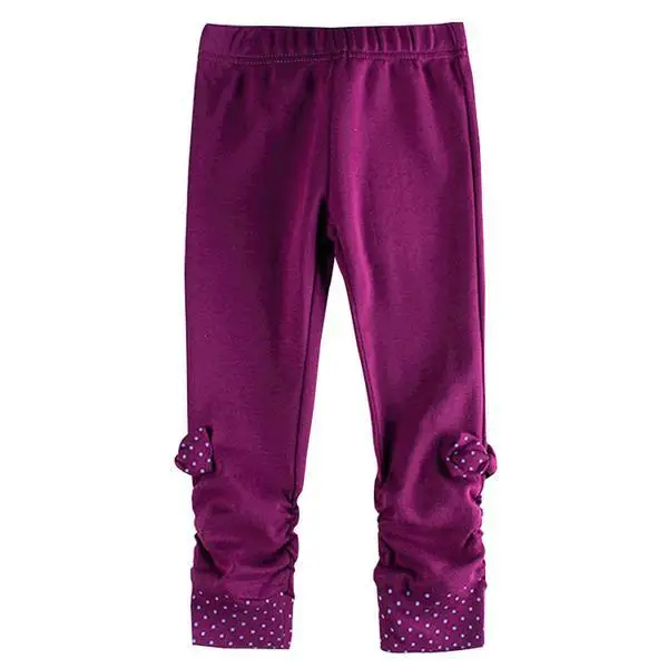 ruched girls leggings baby girl pants minion casual cotton 2015 Autumn dot bow straight toddlers pants full length kids clothes