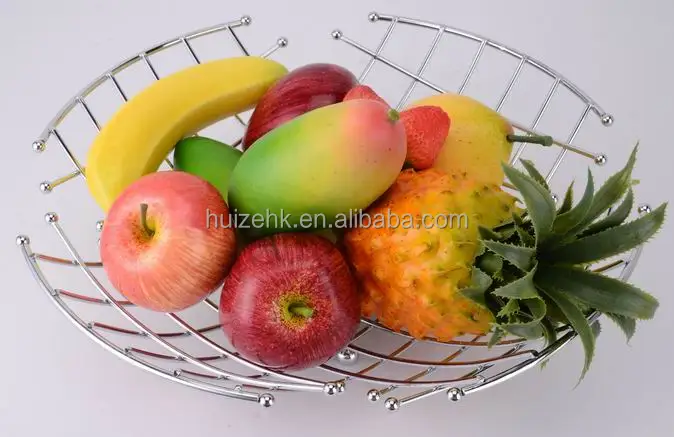 chrome plated fruit basket