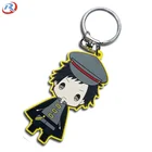 top sale Soft PVC Keychains 3D Rubber Key ring