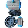 Factory direct double acting principle pneumatic UPVC butterfly valve DN50-DN200