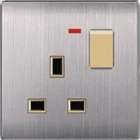 BS electrical 13 amp 1 gang switched socket 13A socket with UK switch