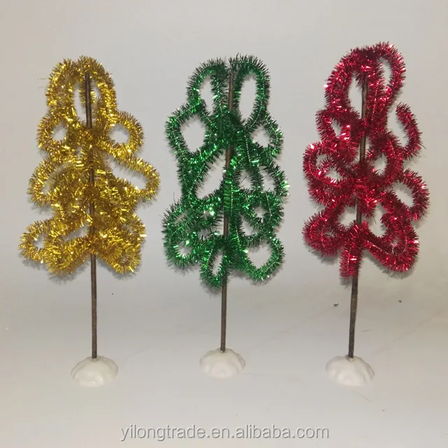 mini tree wire plastic holiday gift home decor christmas tree