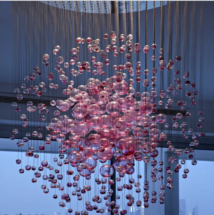 Hotel lobby project crystal chandelier manufacturer customized light