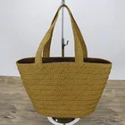 fashionable shoulder style straw summer beach bag