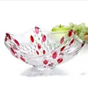 HOT Sale Red Dots Colored Clear glass bowl