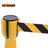 Red portable road crowd control plastic retractable barrier posts