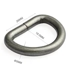 Wholesale Cheap Leather Bag Metal D-Ring Buckle 1 Inch, Matt Nickel Iron Metal D Ring for Backpack