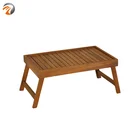 Home Portable natural wood folding computer table laptop desk for bed