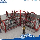 Rope climbing tunnel play for children outdoor playground