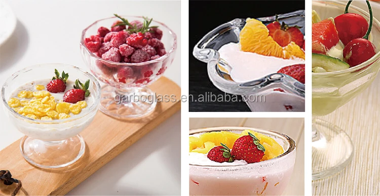 7pcs colored ice cream sundae bowls set - buy glass bowl set