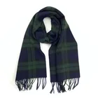 Free shipping fashion thick tassel check cashmere 100% wool scarf of women